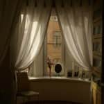 Итальянские светлые шторы с бахромой
